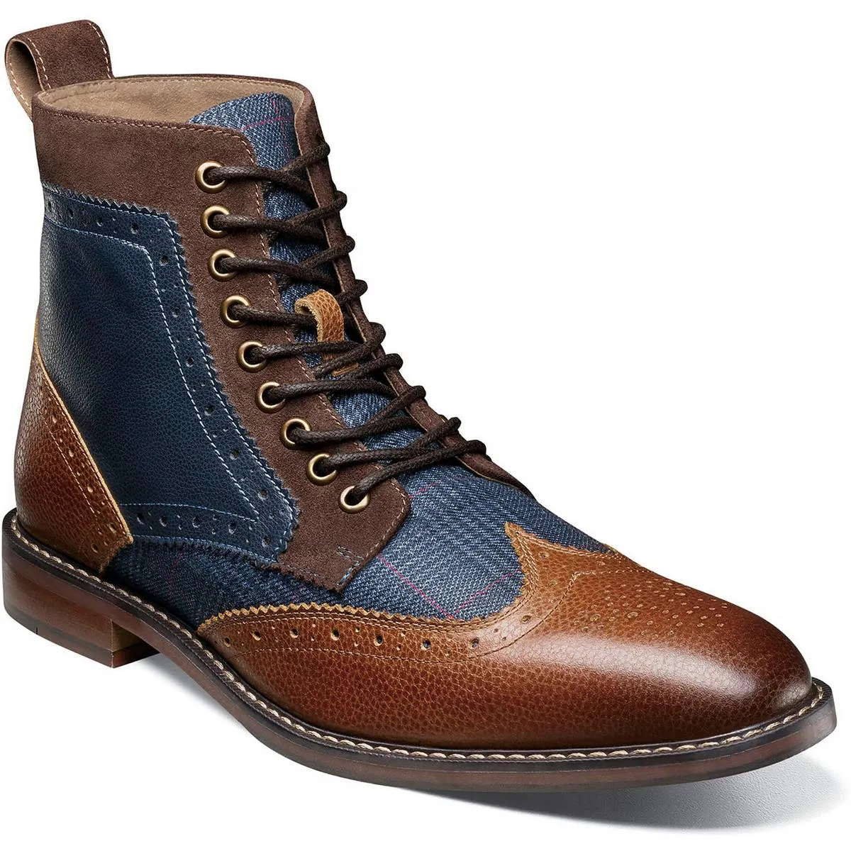Finnegan Mens Lace-Up Leather Combat & Lace-Up Boots