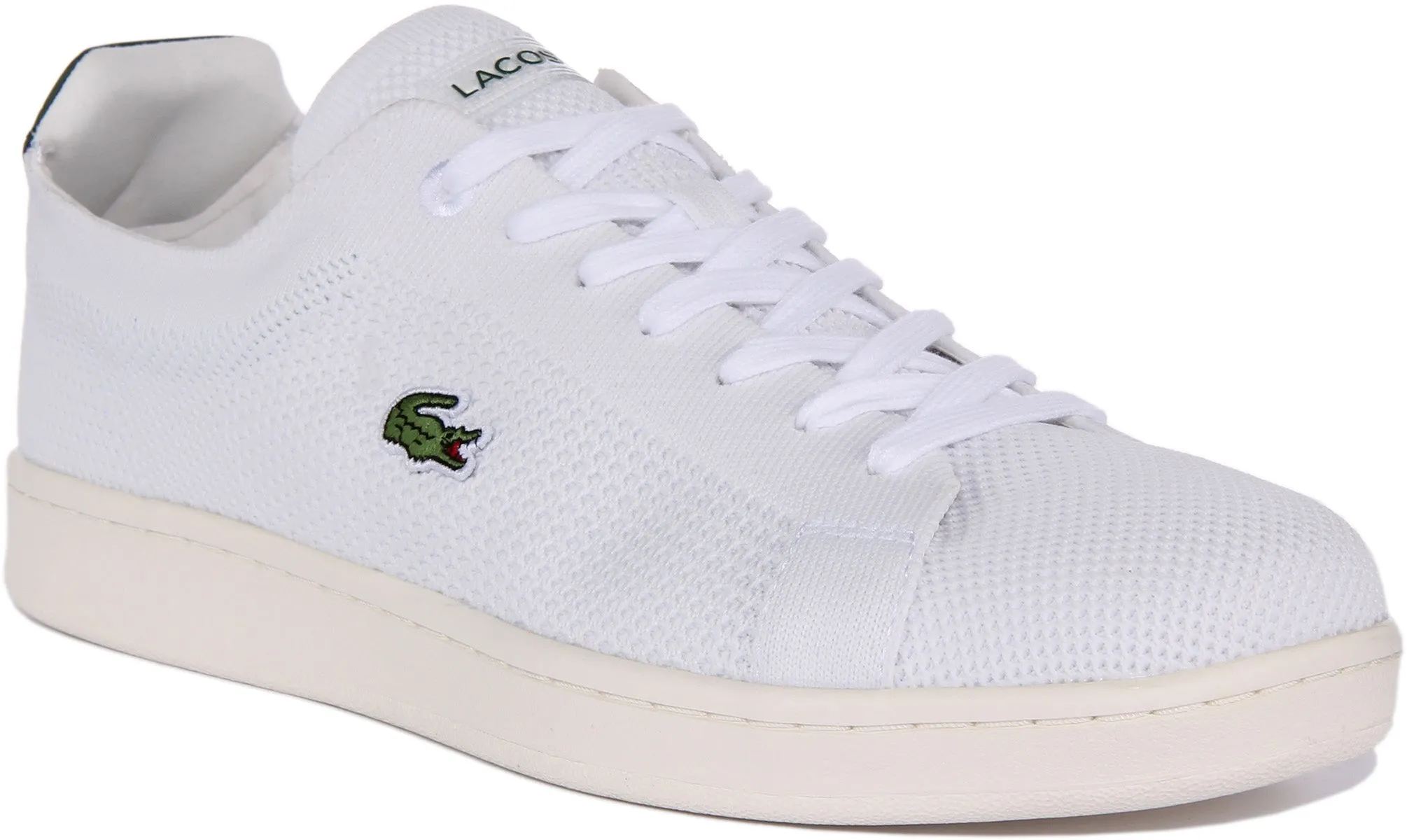 Lacoste Carnaby Piquee In White Green For Men Shoes Lacoste