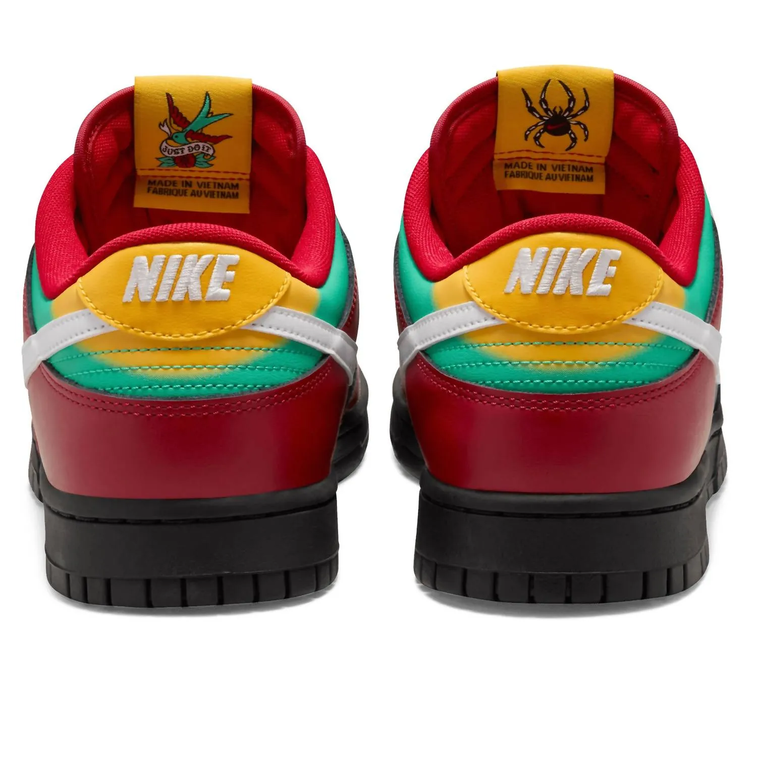 Men's Dunk Low Retro Ltd Tattoo Sneakers In Black/white-Gym Red-University Gold