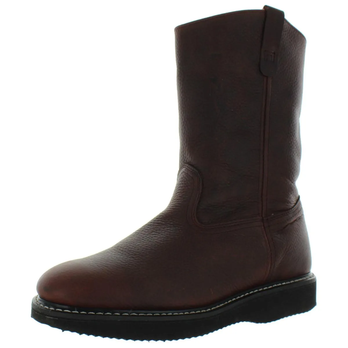 Wellington Mens Leather Mid Calf Work Boots